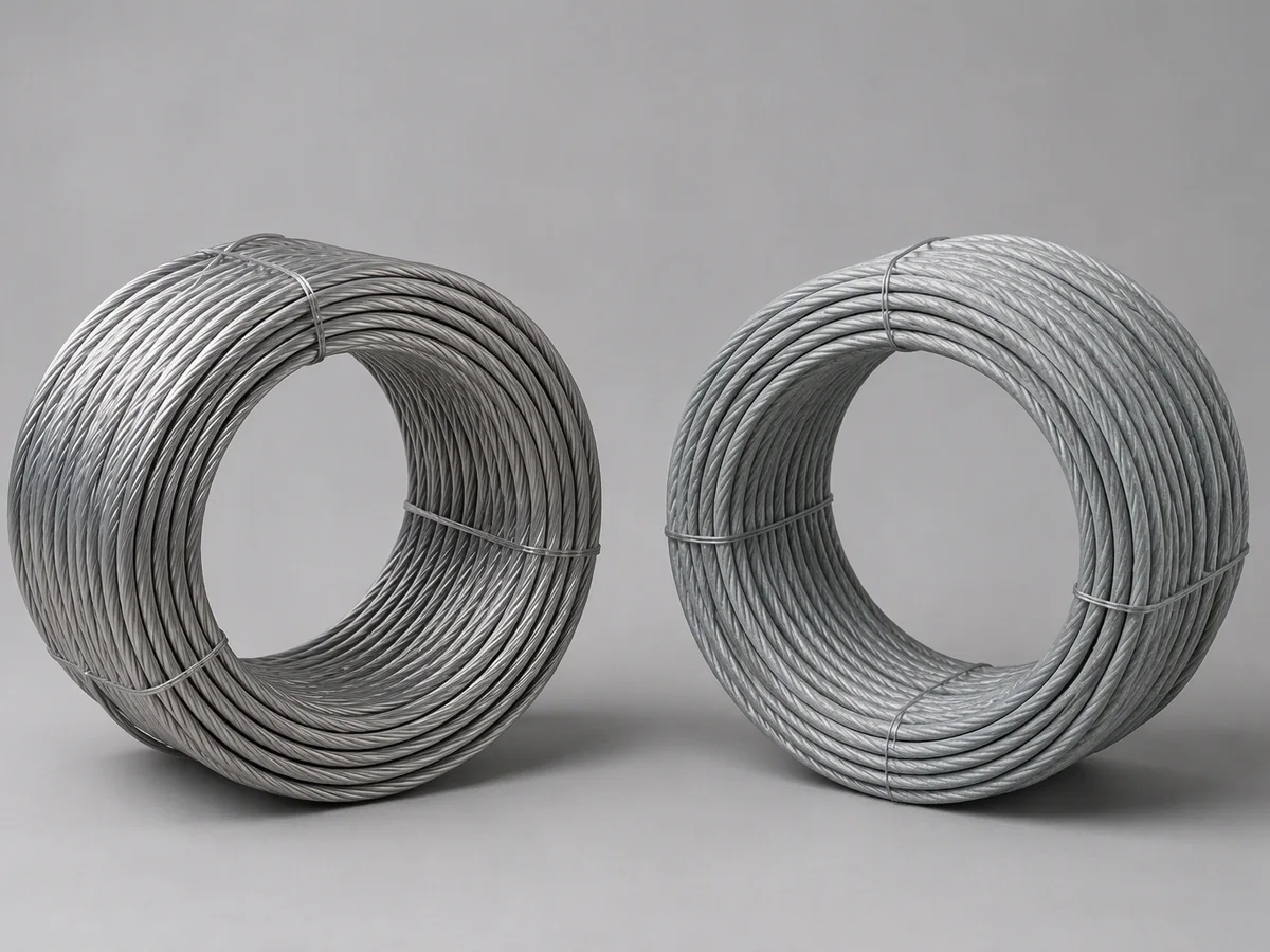 Steel Strand 4.0 mm, 7x7 galvanized (Bright and galvanized strand)